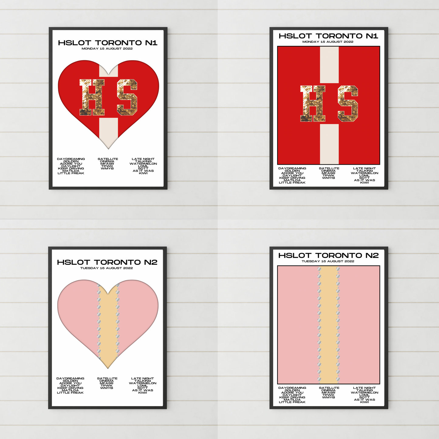 HSLOT 2022 Canada, USA & South America Setlist Posters | All Shows | 3 Sizes