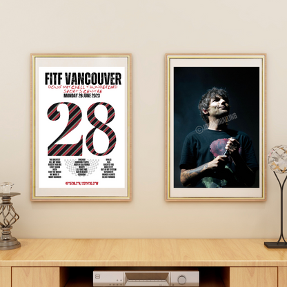 FITF World Tour Vancouver 2023 Setlist Print