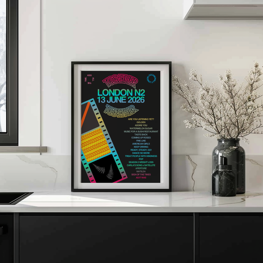 Together Together London N2 (13 June) Setlist Print | 5 sizes