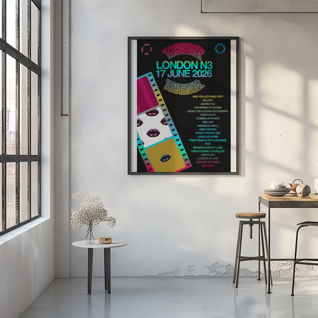 Together Together London N3 (17 June) Setlist Print | 5 sizes