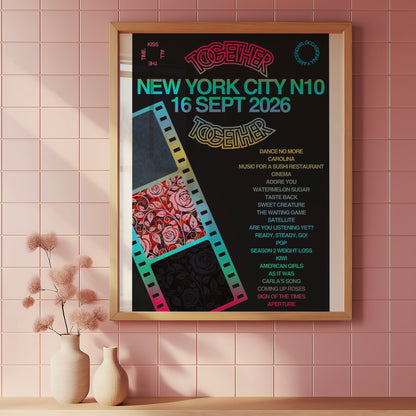 Together Together New York N10 (16 Sep) Setlist Print | 5 sizes