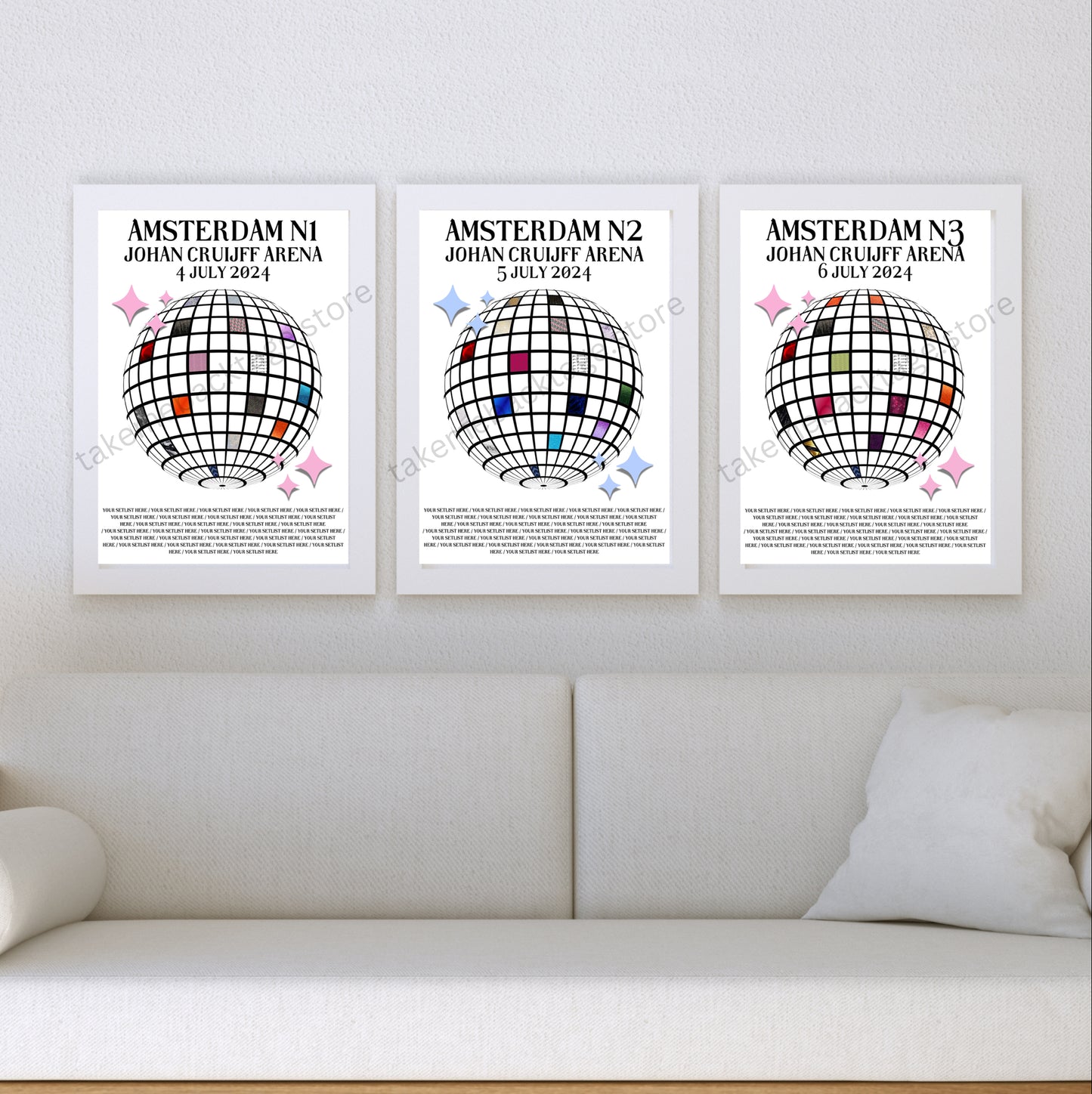 Eras Amsterdam Setlist Show Posters | Print | 3 Sizes