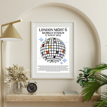 Eras London Setlist Show Posters | Print | 3 Sizes