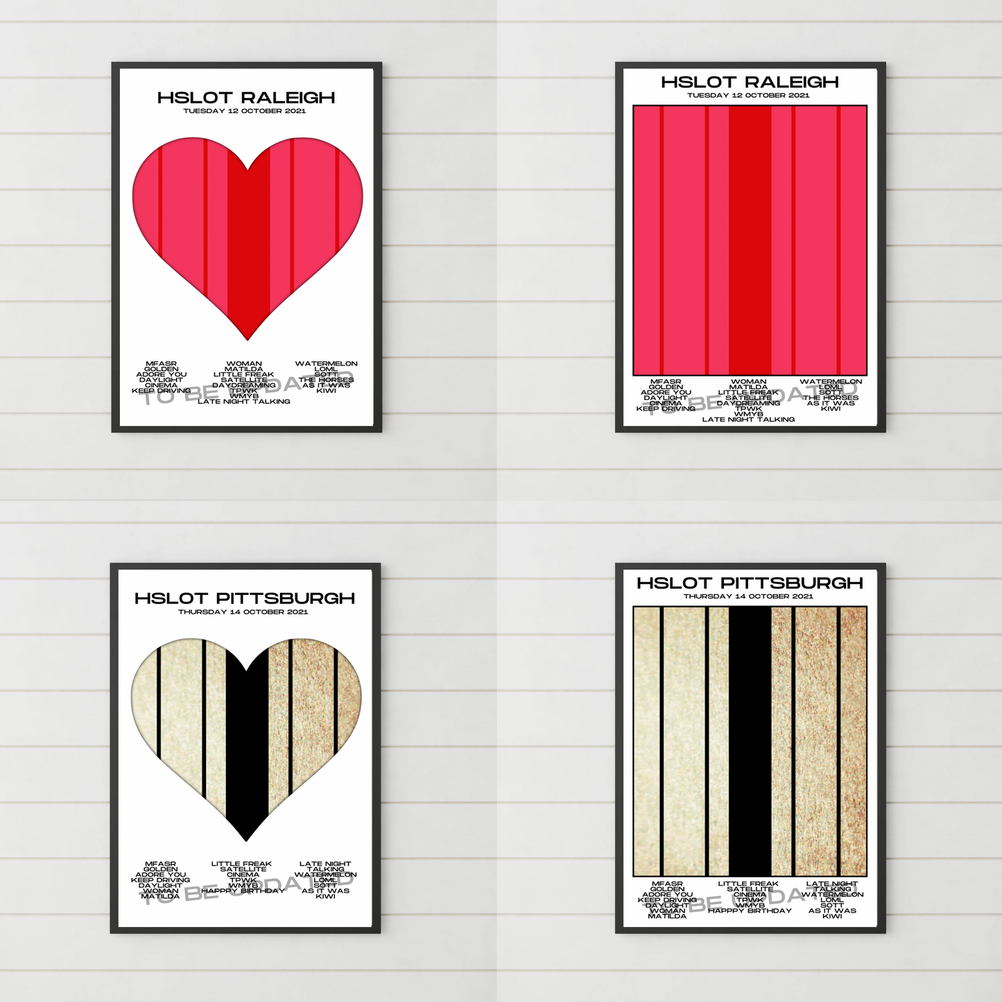 HSLOT 2021 Setlist Posters | All Shows | 3 Sizes