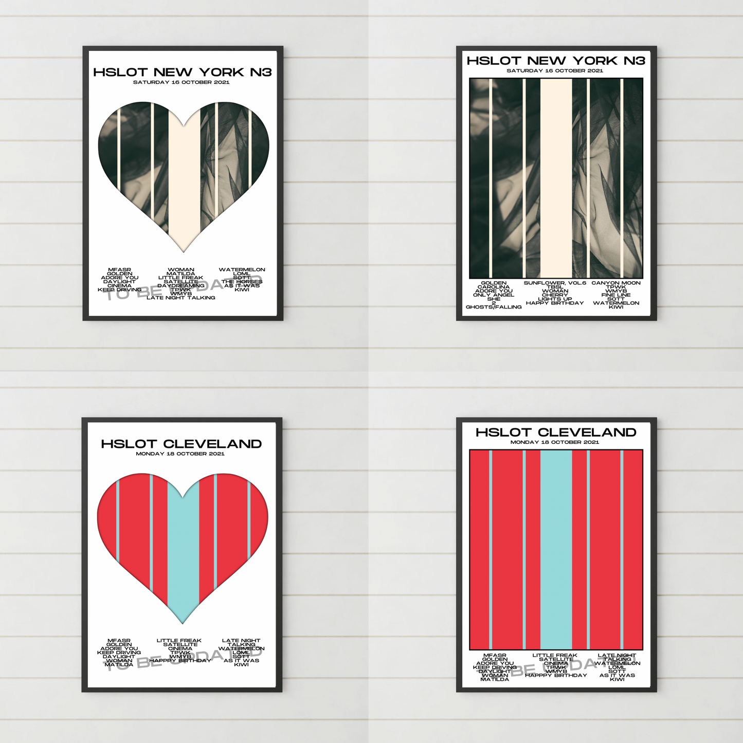 HSLOT 2021 Setlist Posters | All Shows | 3 Sizes