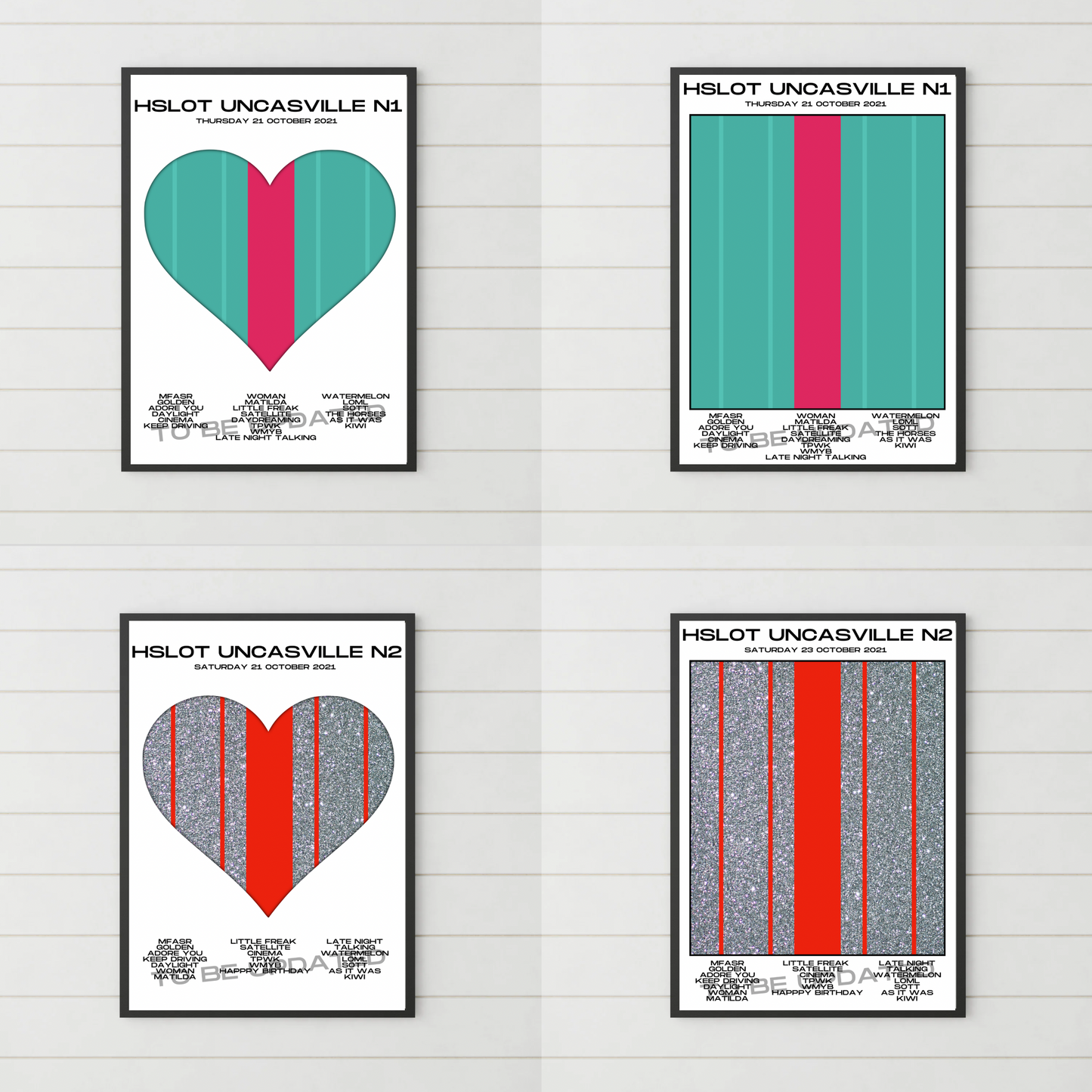 HSLOT 2021 Setlist Posters | All Shows | 3 Sizes
