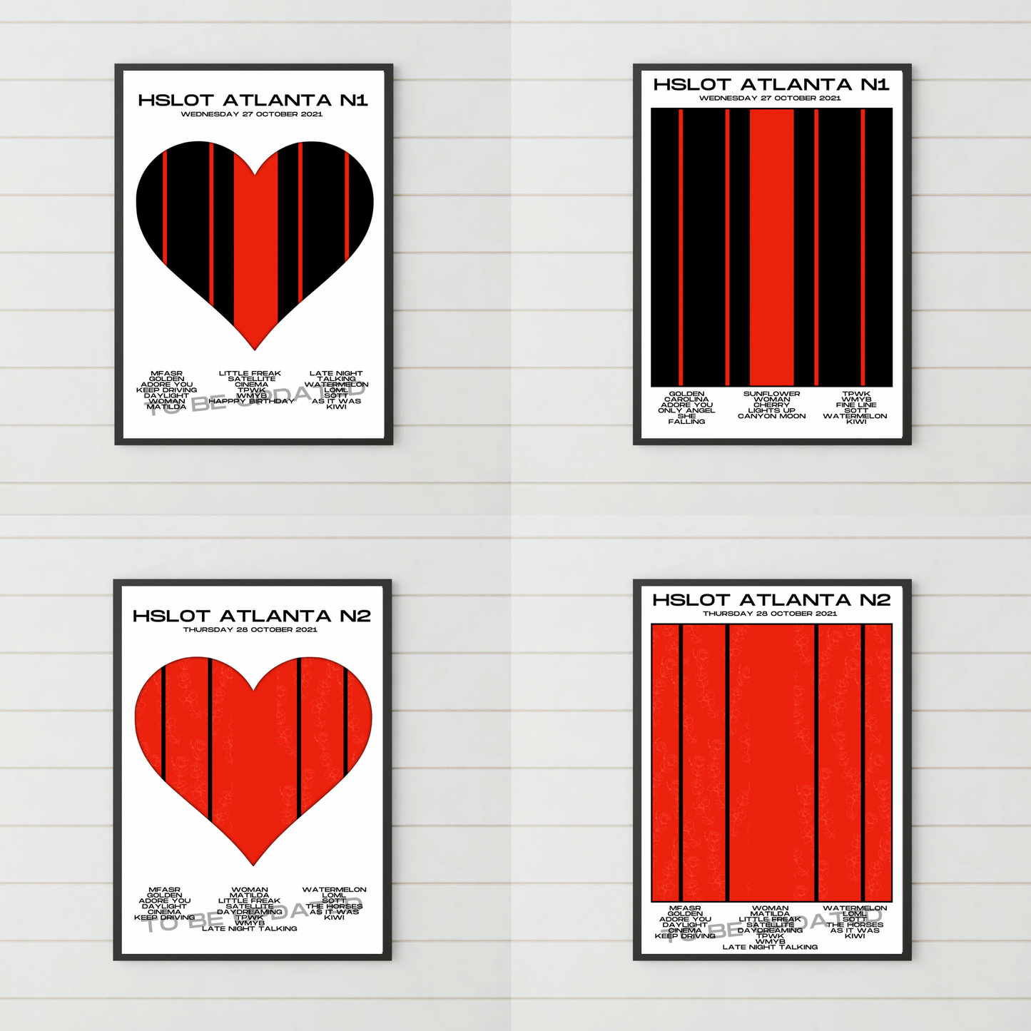 HSLOT 2021 Setlist Posters | All Shows | 3 Sizes
