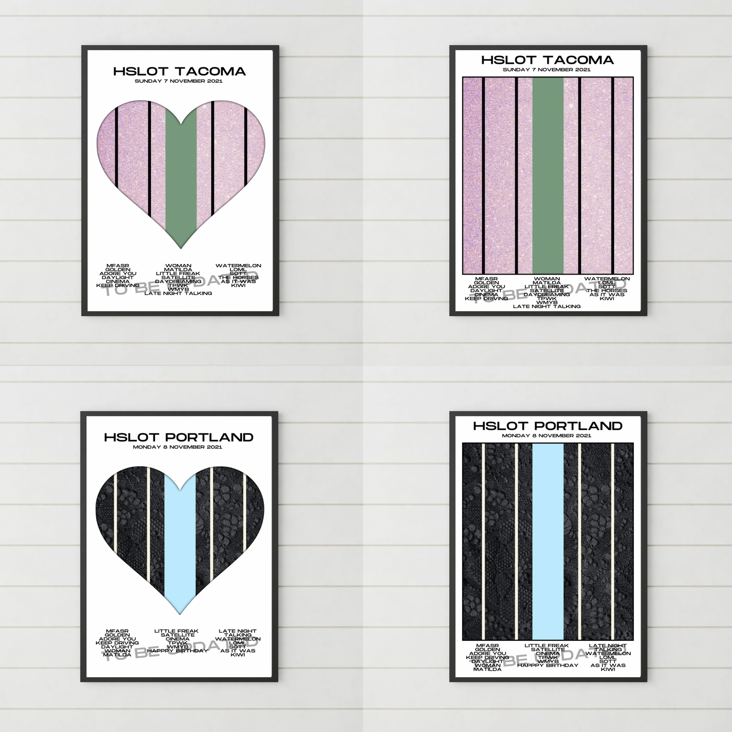 HSLOT 2021 Setlist Posters | All Shows | 3 Sizes
