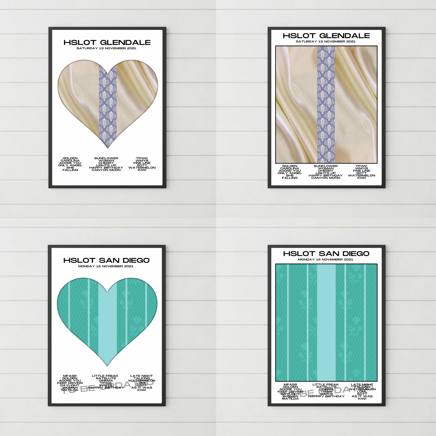HSLOT 2021 Setlist Posters | All Shows | 3 Sizes