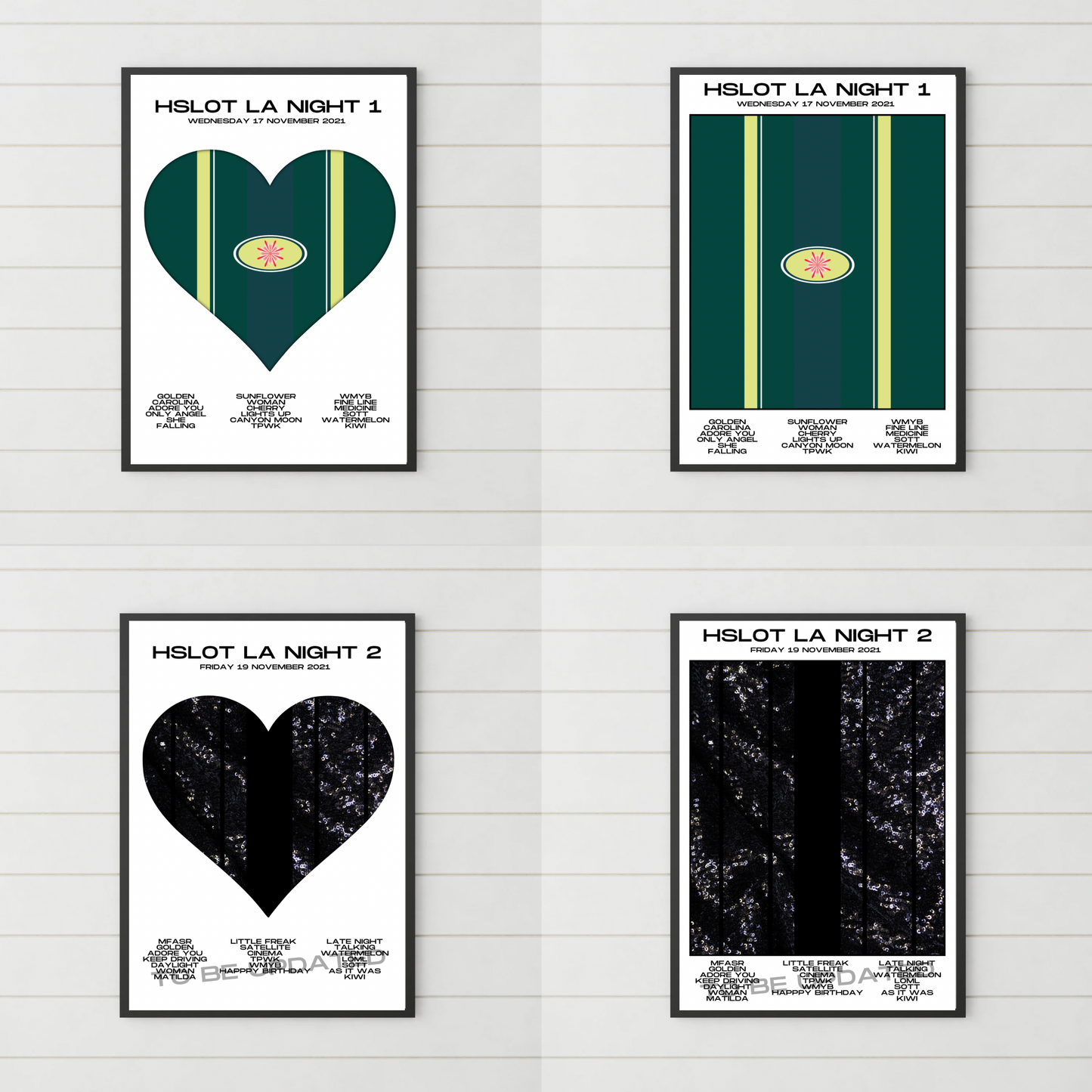 HSLOT 2021 Setlist Posters | All Shows | 3 Sizes