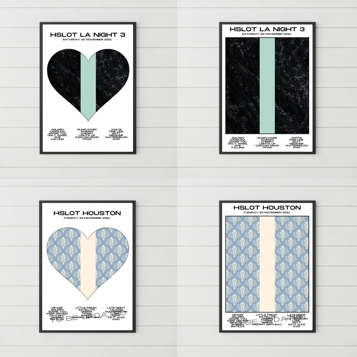 HSLOT 2021 Setlist Posters | All Shows | 3 Sizes