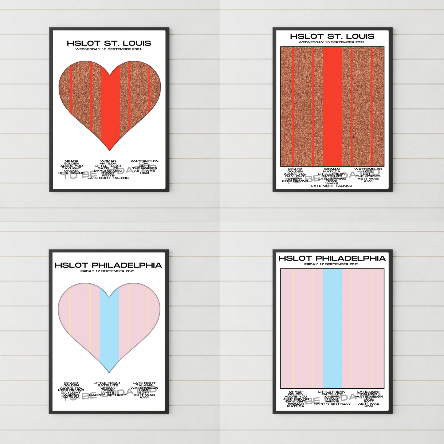 HSLOT 2021 Setlist Posters | All Shows | 3 Sizes