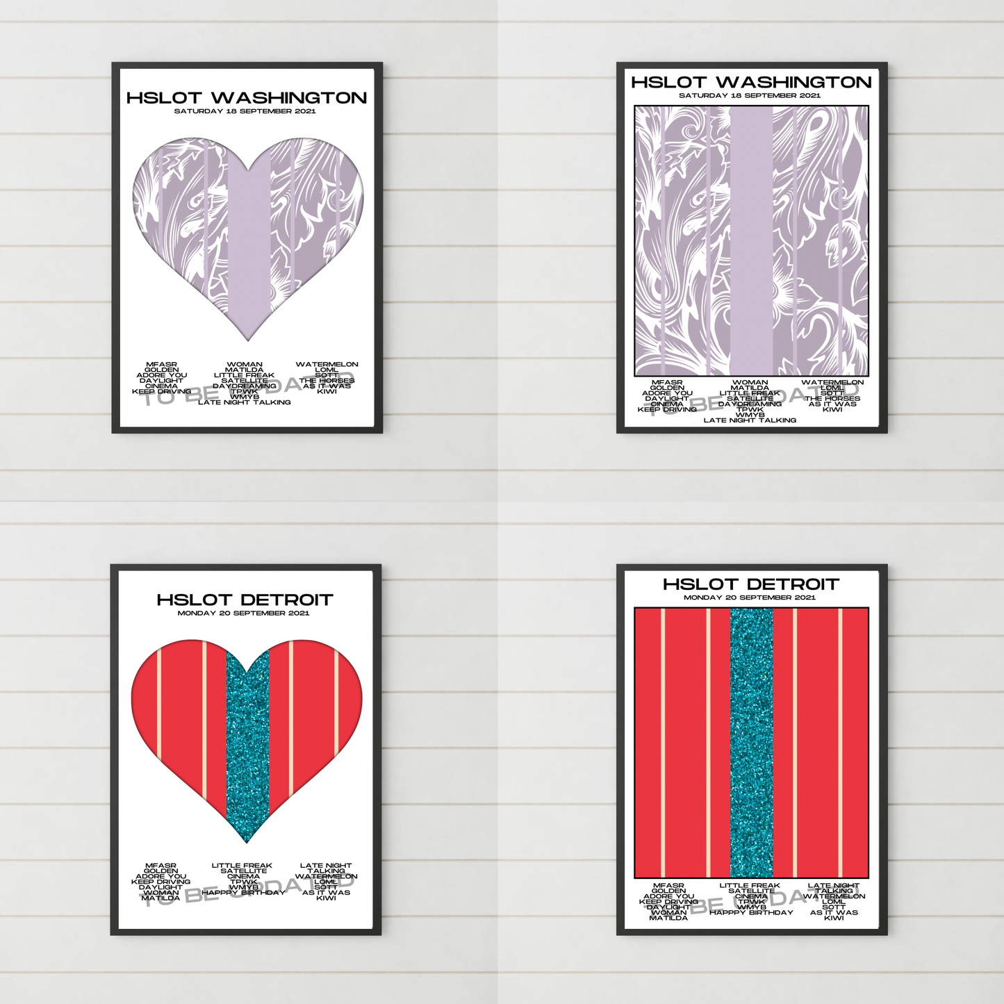 HSLOT 2021 Setlist Posters | All Shows | 3 Sizes
