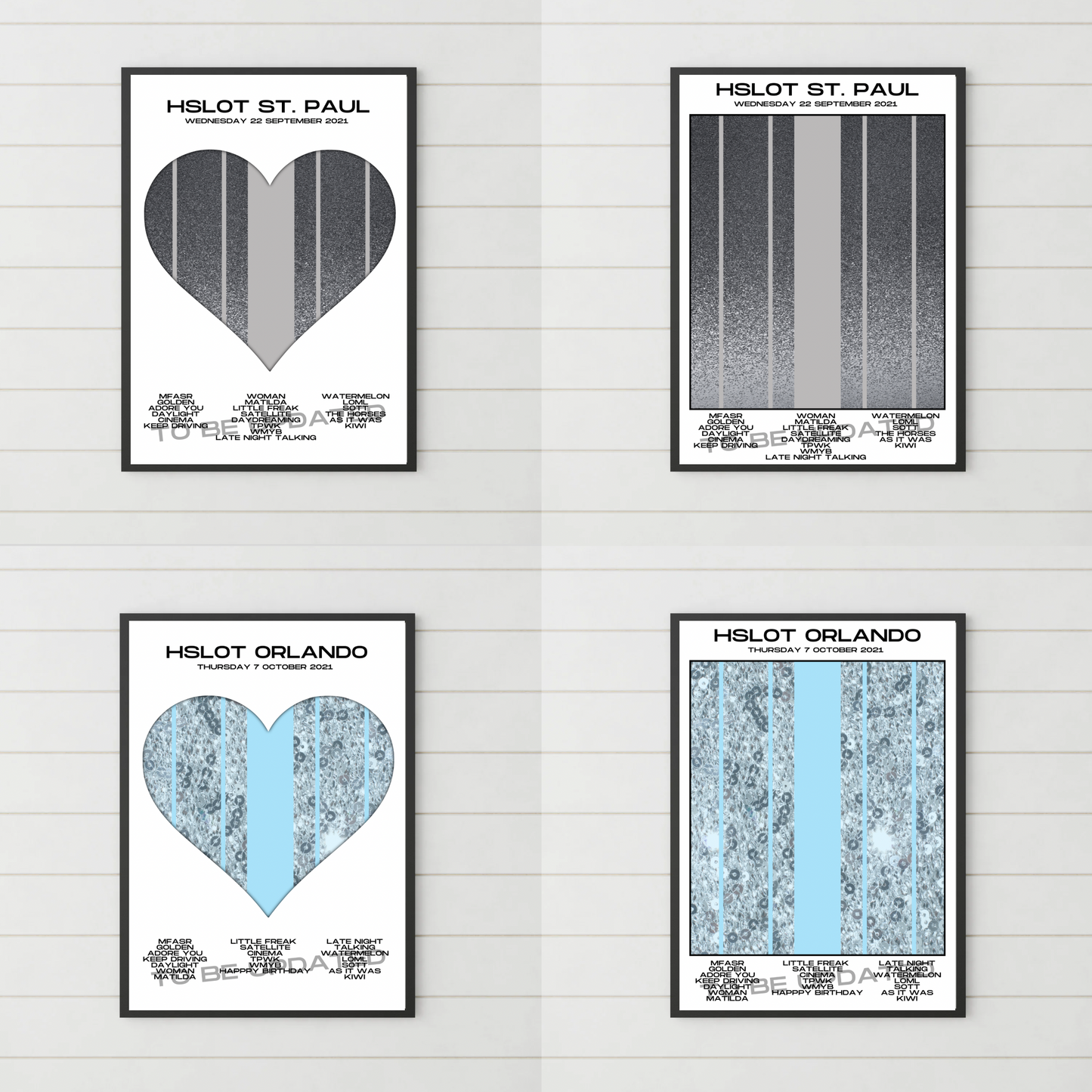 HSLOT 2021 Setlist Posters | All Shows | 3 Sizes