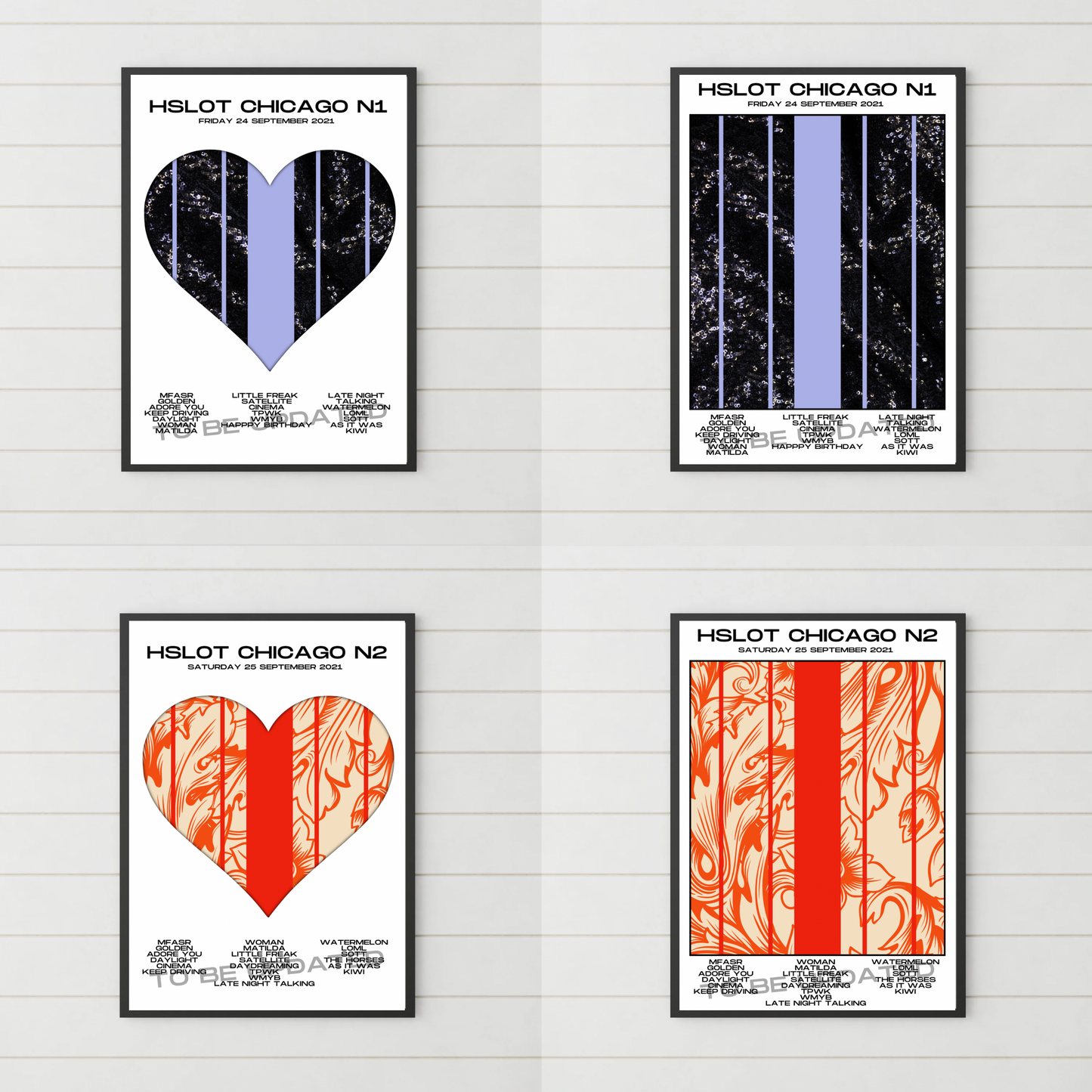 HSLOT 2021 Setlist Posters | All Shows | 3 Sizes