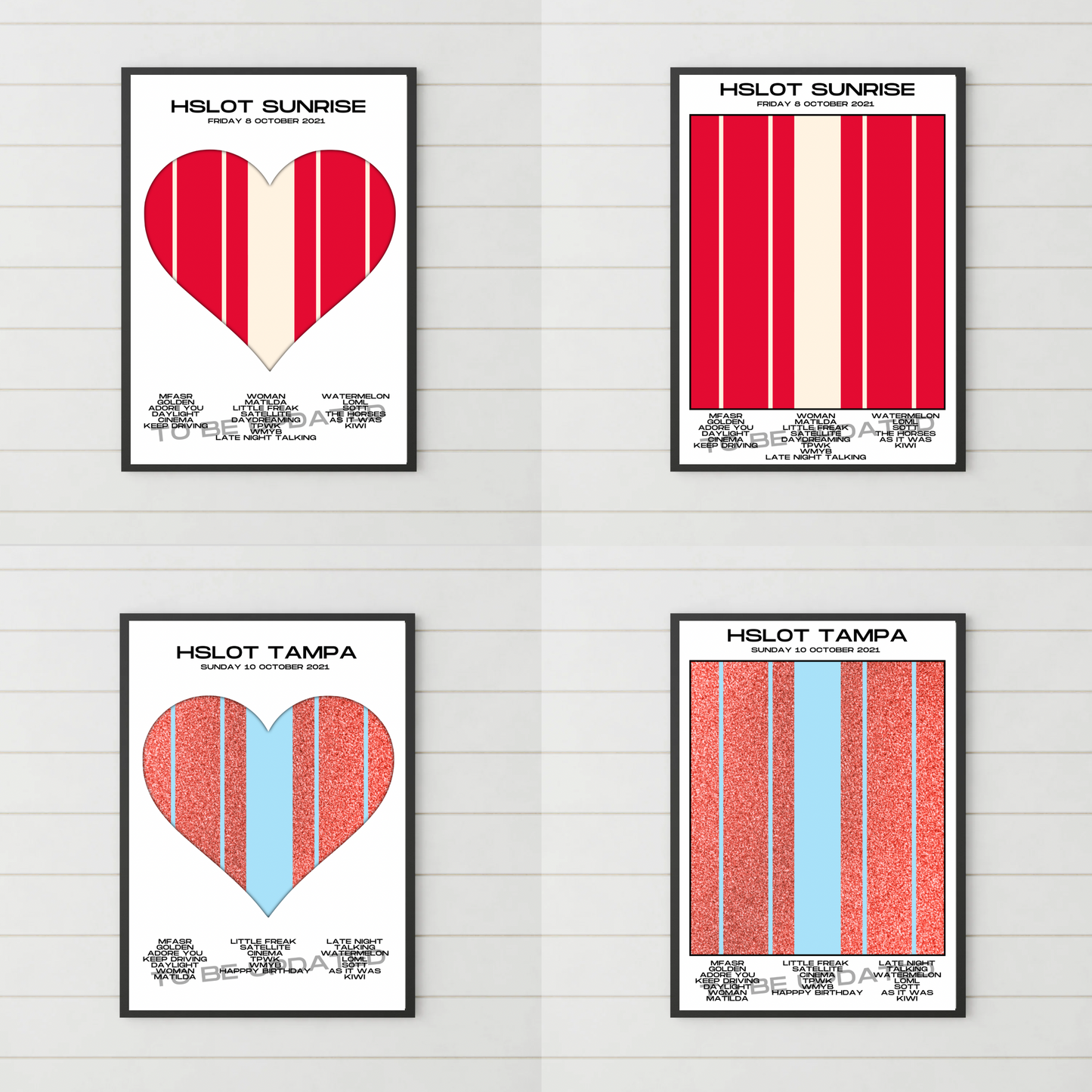 HSLOT 2021 Setlist Posters | All Shows | 3 Sizes