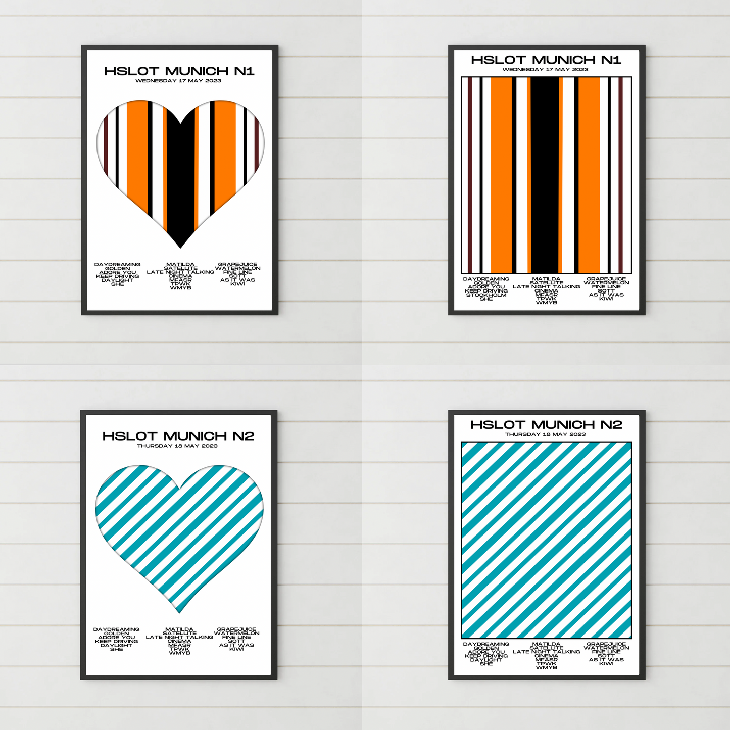 HSLOT 2023 Setlist Posters | All Shows | 3 Sizes