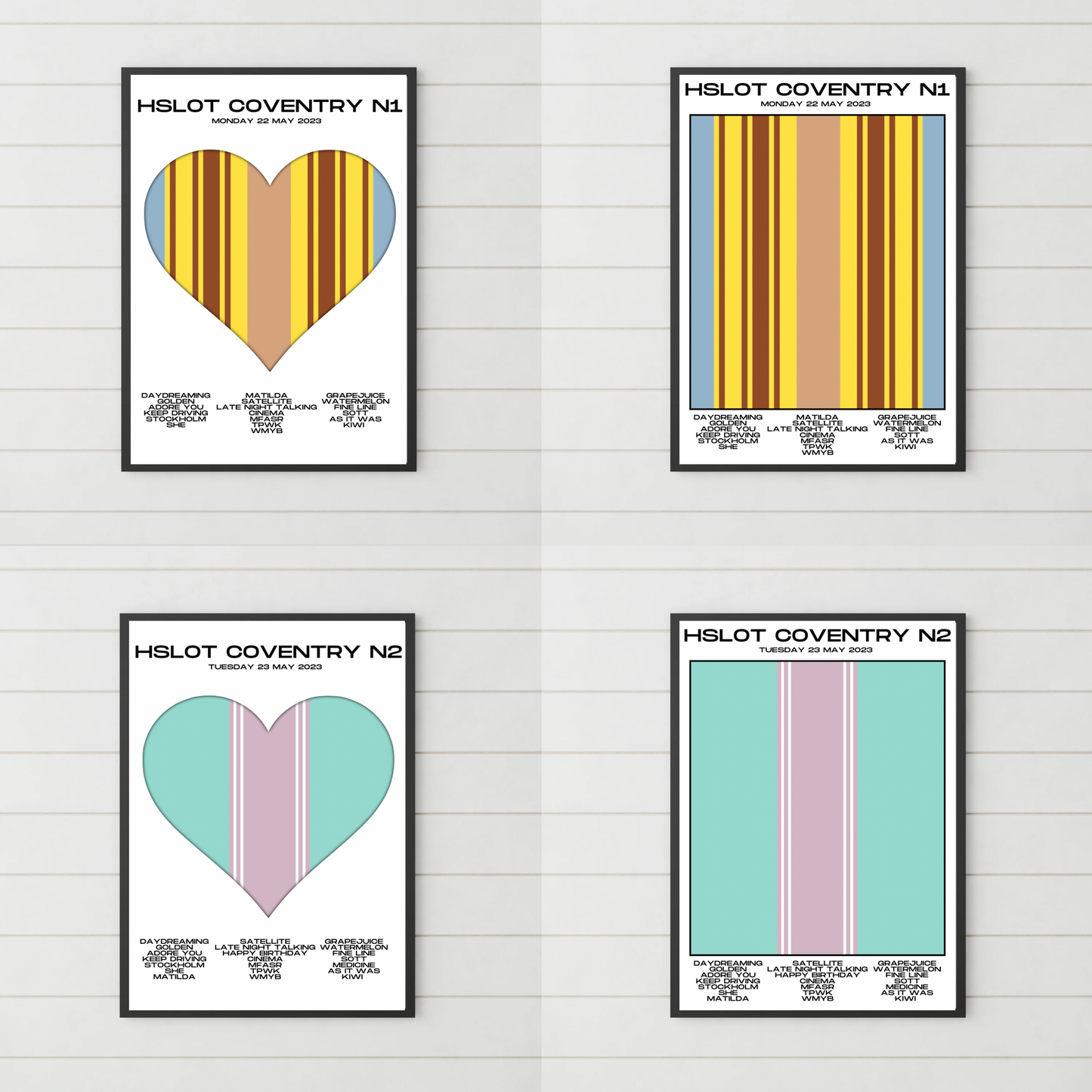 HSLOT 2023 Setlist Posters | All Shows | 3 Sizes