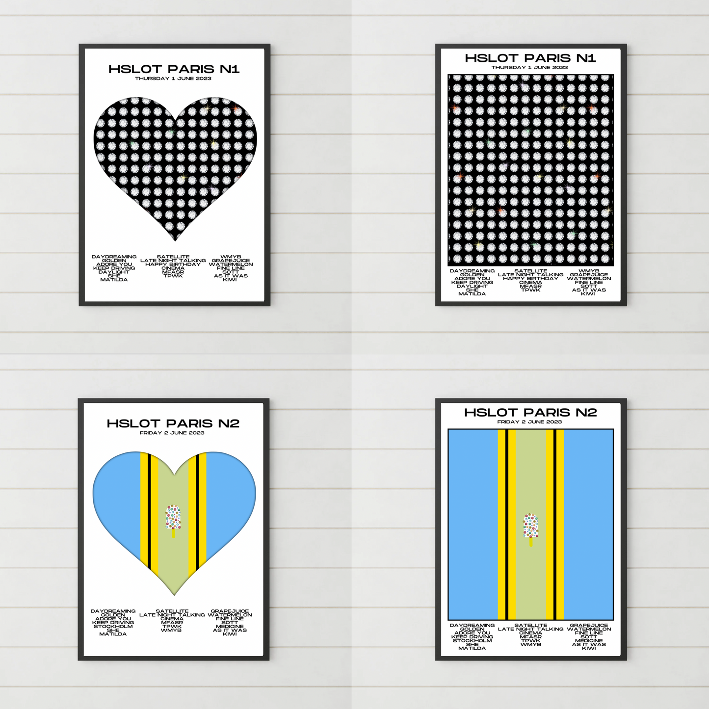 HSLOT 2023 Setlist Posters | All Shows | 3 Sizes