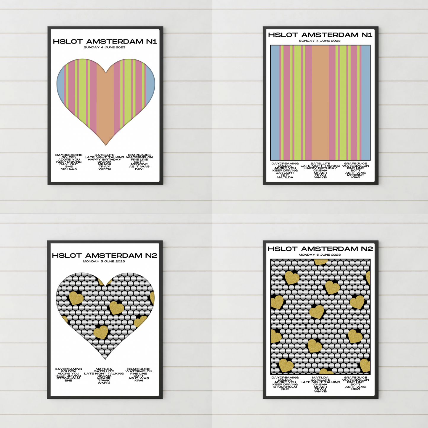 HSLOT 2023 Setlist Posters | All Shows | 3 Sizes