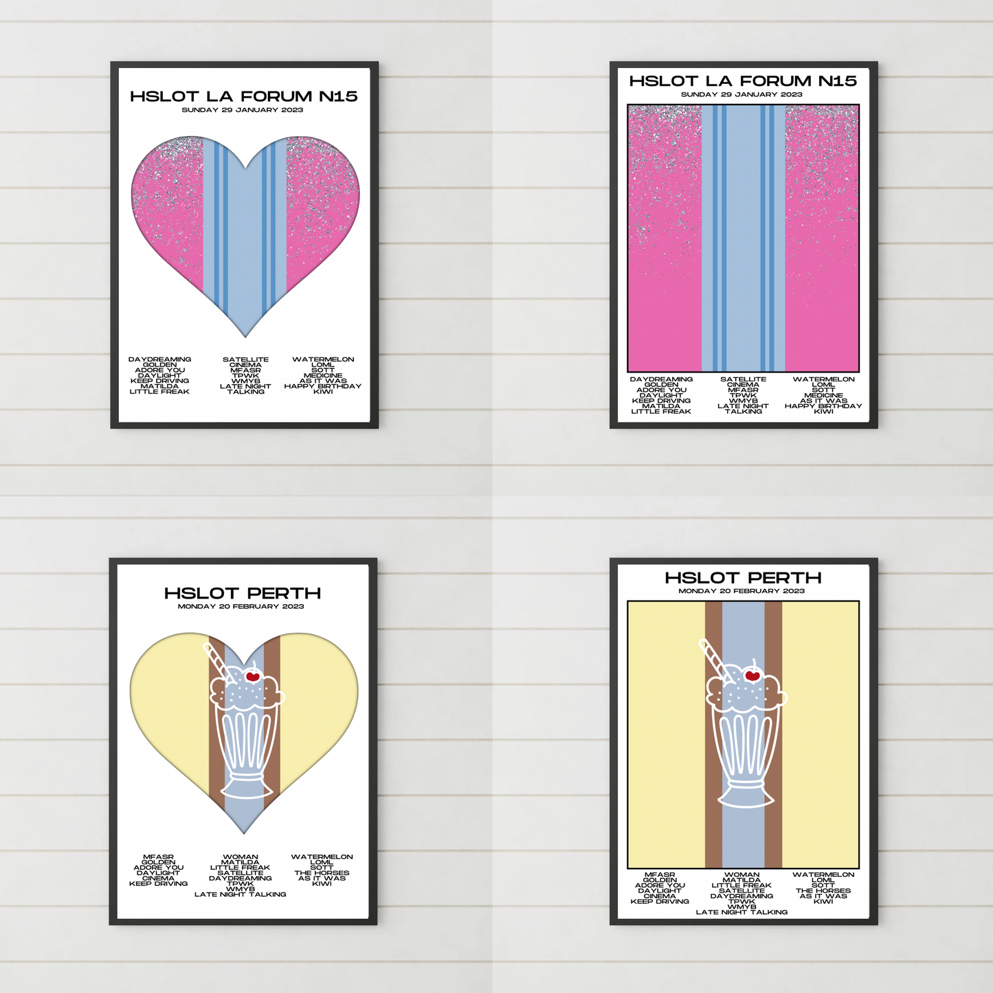 HSLOT 2023 Setlist Posters | All Shows | 3 Sizes