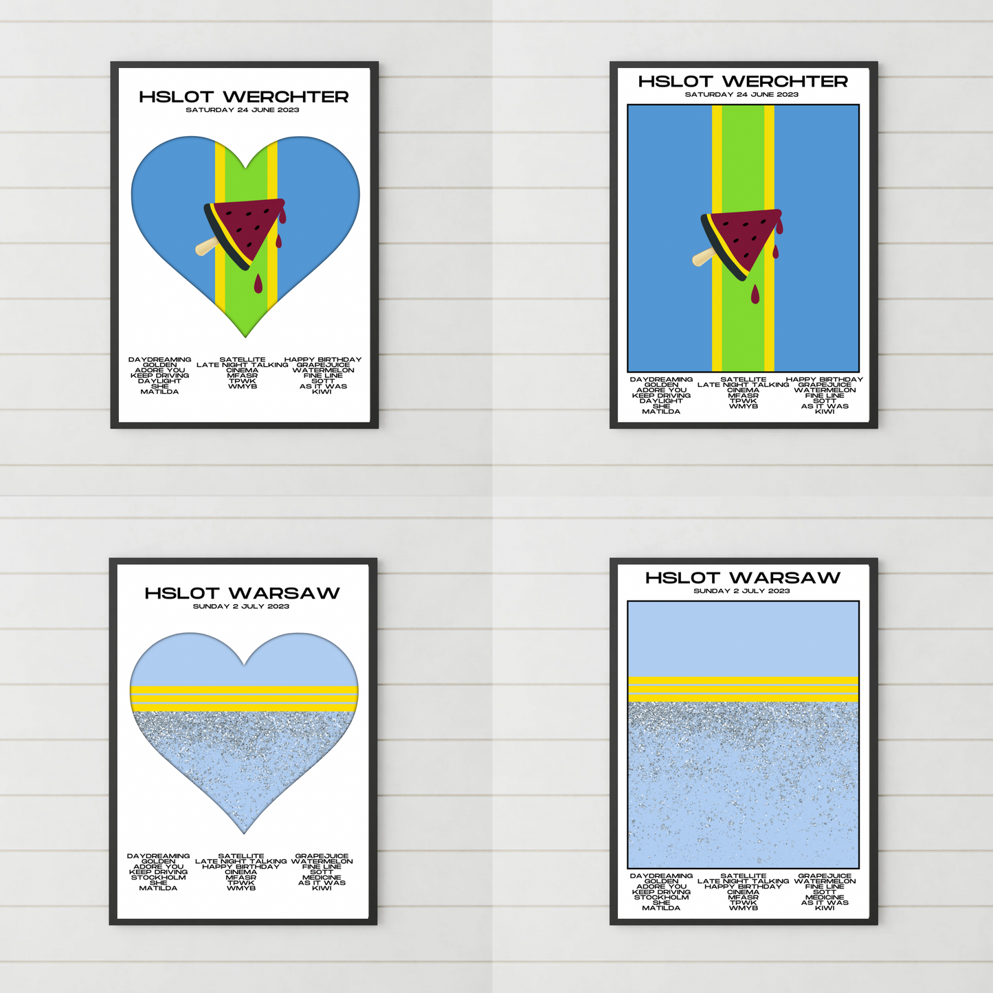 HSLOT 2023 Setlist Posters | All Shows | 3 Sizes