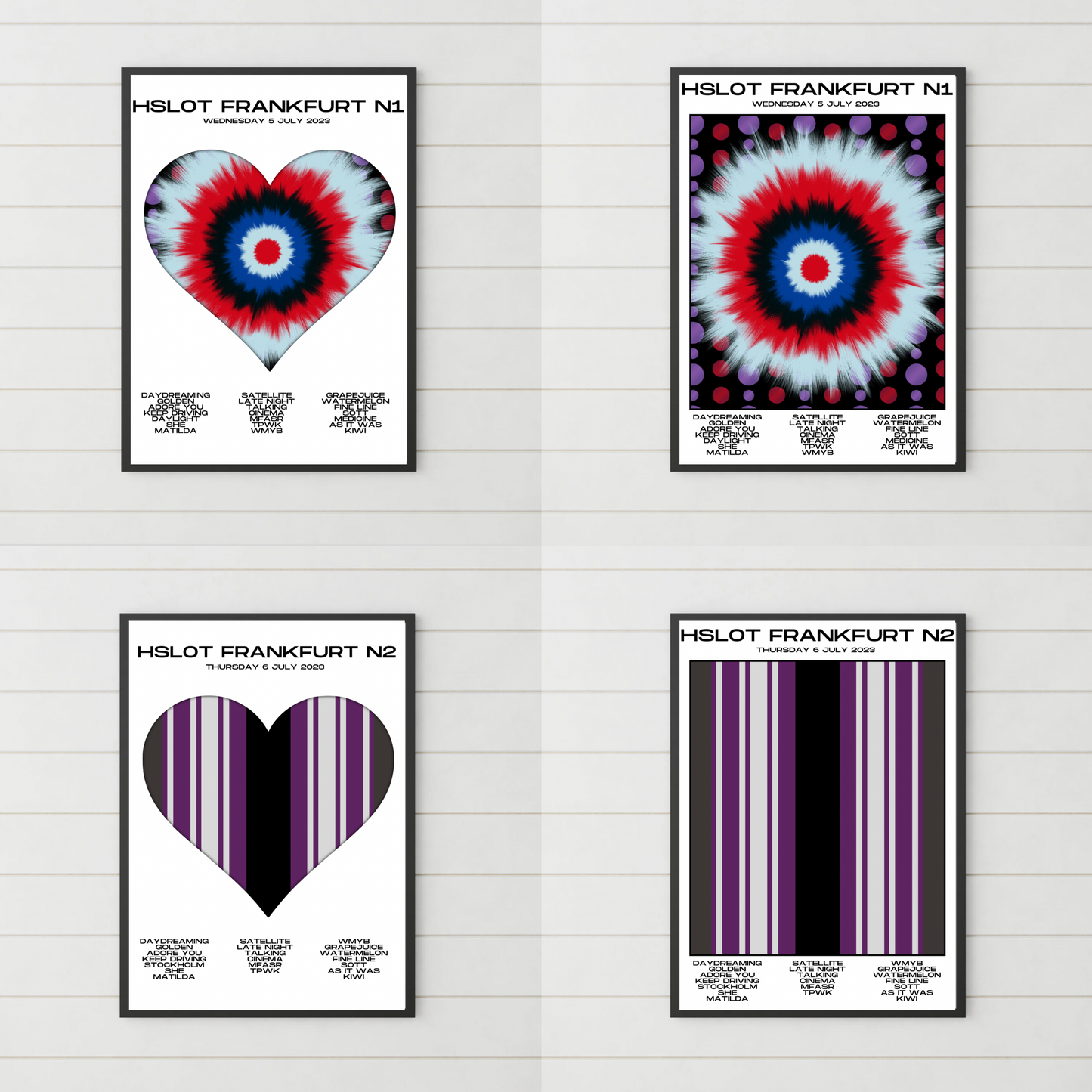 HSLOT 2023 Setlist Posters | All Shows | 3 Sizes