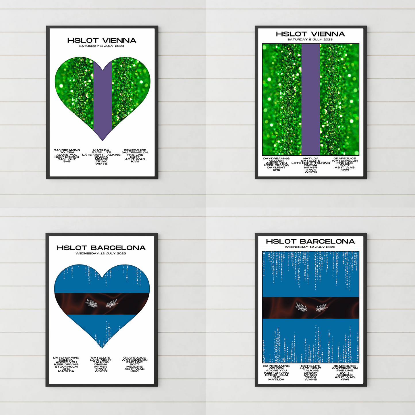 HSLOT 2023 Setlist Posters | All Shows | 3 Sizes