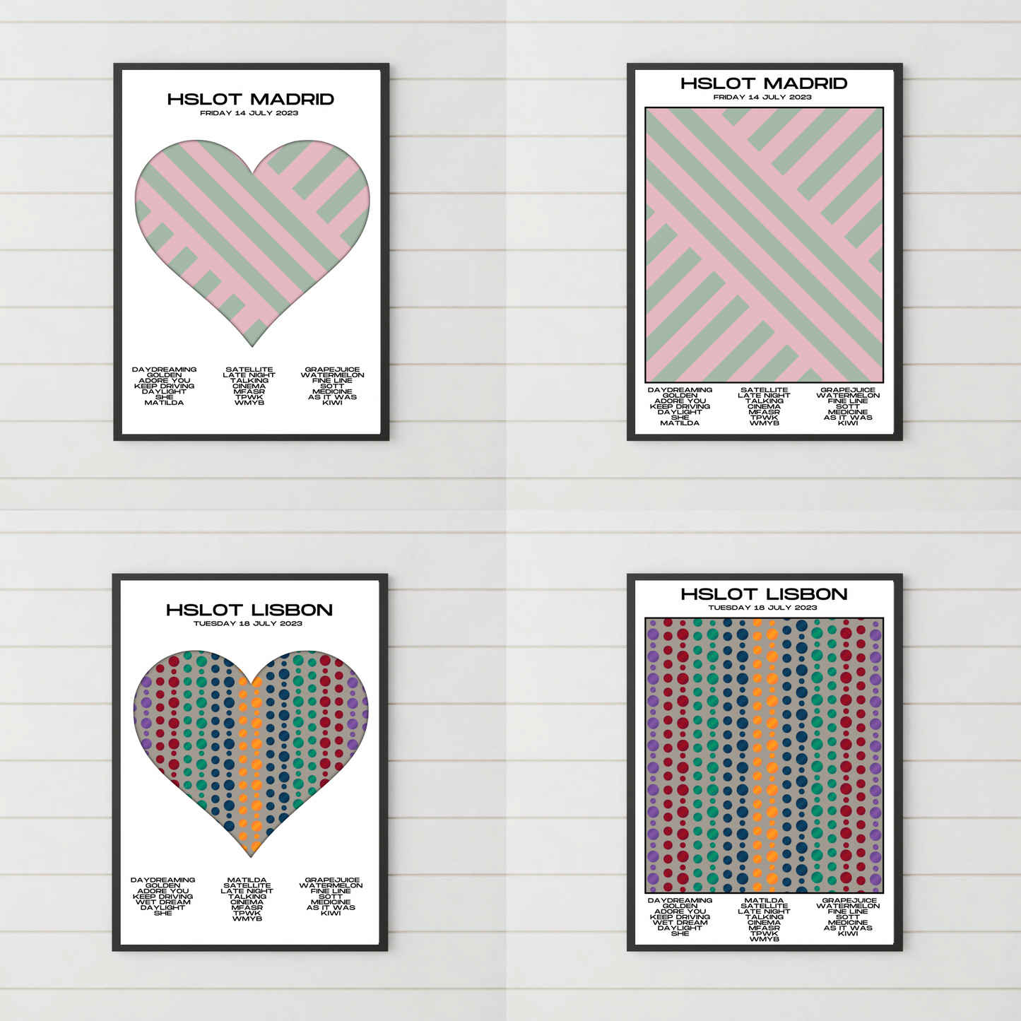HSLOT 2023 Setlist Posters | All Shows | 3 Sizes