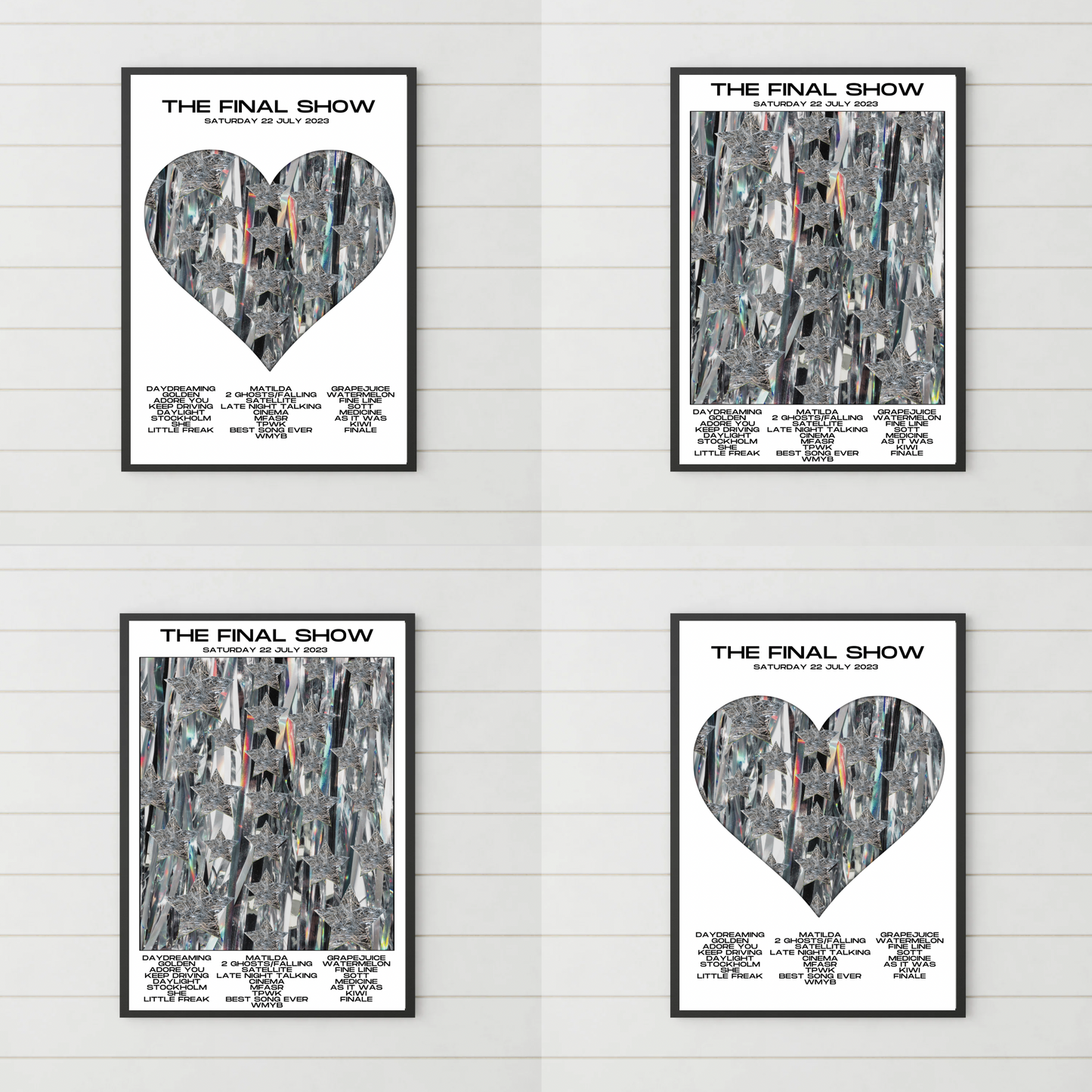 HSLOT 2023 Setlist Posters | All Shows | 3 Sizes