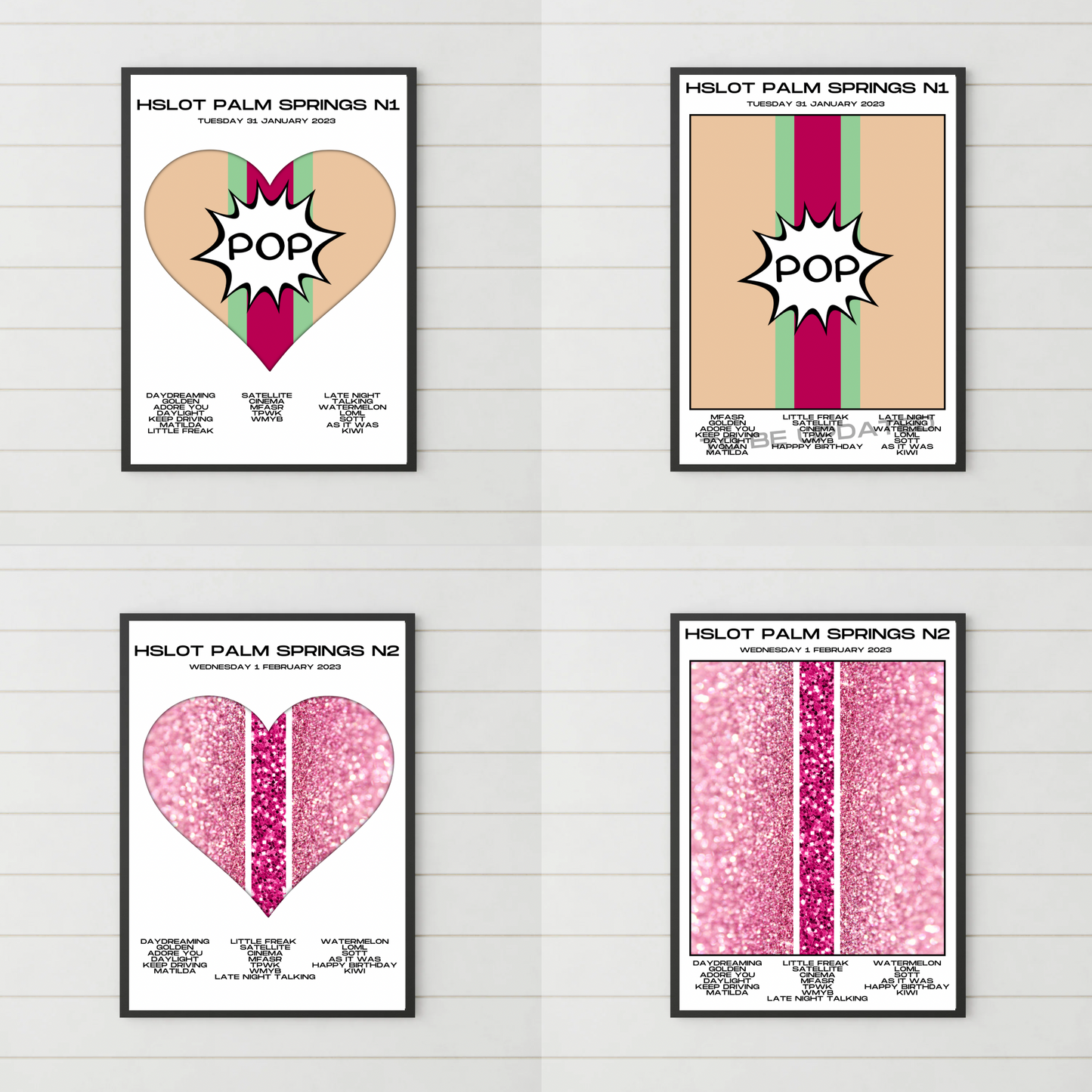 HSLOT 2023 Setlist Posters | All Shows | 3 Sizes