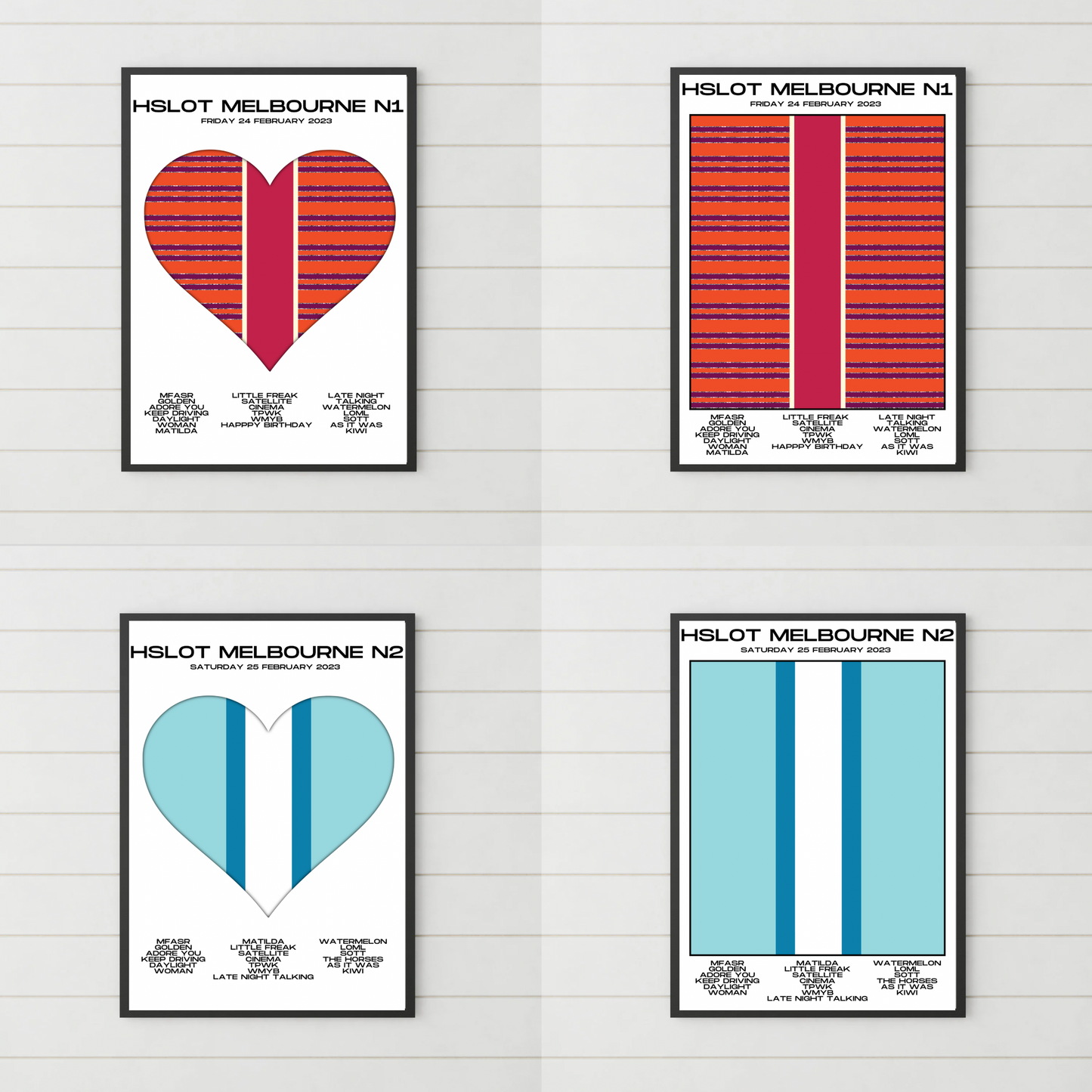 HSLOT 2023 Setlist Posters | All Shows | 3 Sizes