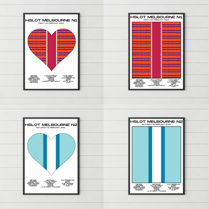 HSLOT 2023 Setlist Posters | All Shows | 3 Sizes