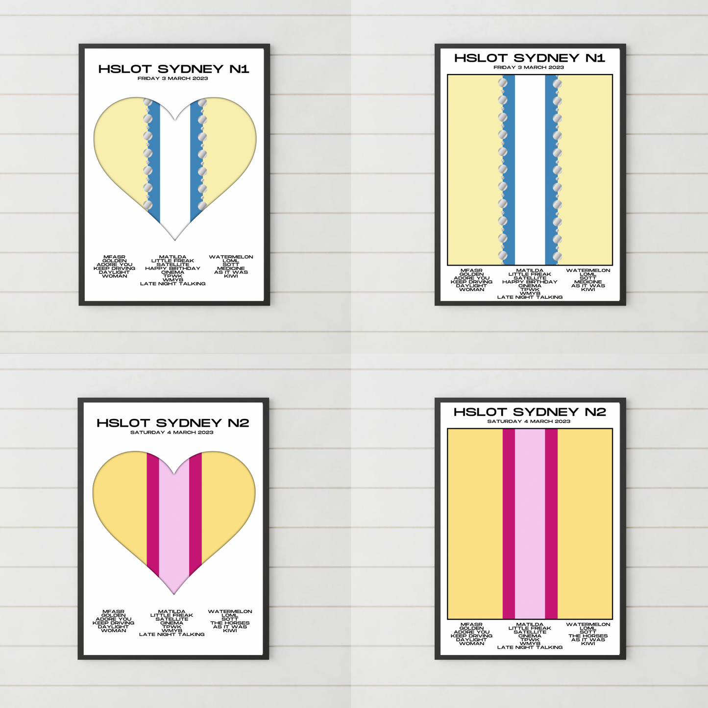 HSLOT 2023 Setlist Posters | All Shows | 3 Sizes