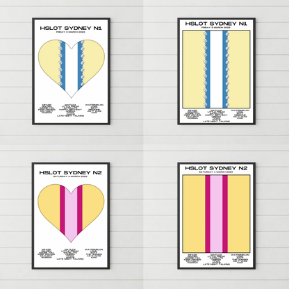 HSLOT 2023 Setlist Posters | All Shows | 3 Sizes