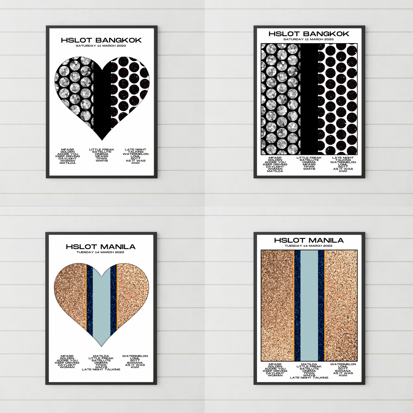 HSLOT 2023 Setlist Posters | All Shows | 3 Sizes