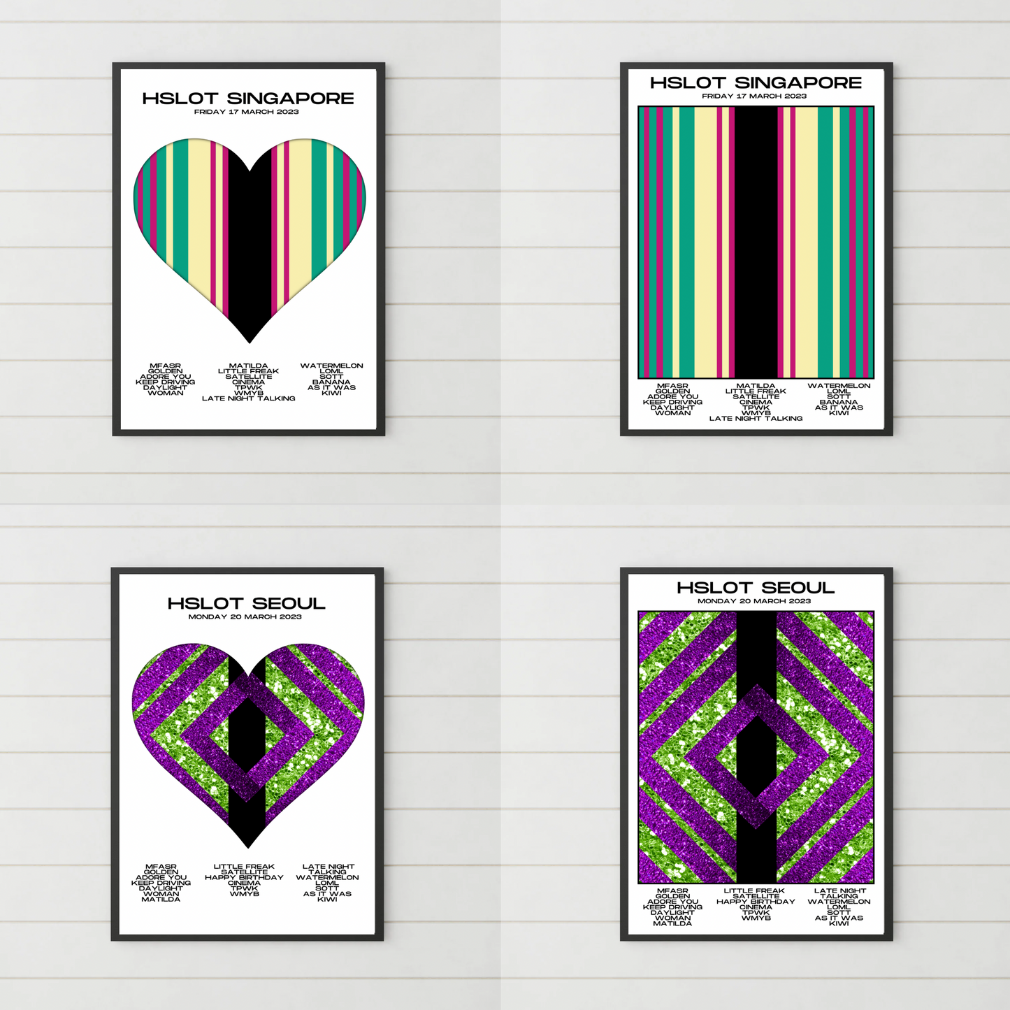 HSLOT 2023 Setlist Posters | All Shows | 3 Sizes