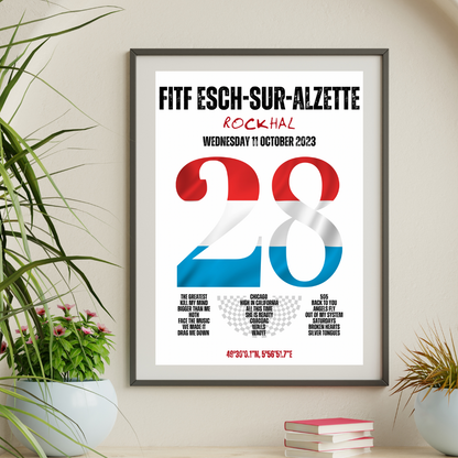 FITF World Tour Esch-sur-Alzette 2023 Setlist Print