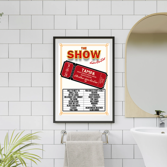 The Show Tampa Setlist Poster | Print