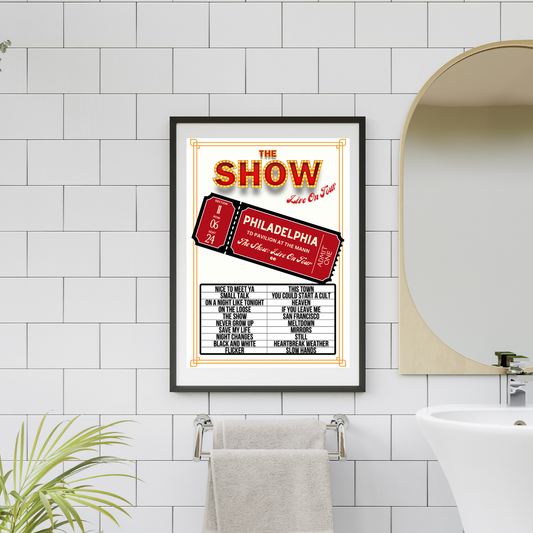 The Show Philadelphia Setlist Poster | Print