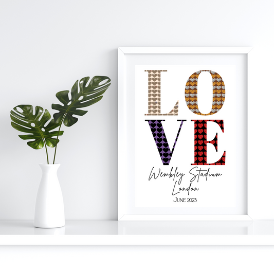 Love in London 2023 Poster Print | 3 sizes | Love On Tour - HSLOT