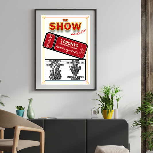 The Show Toronto Night 1 Setlist Poster | Print