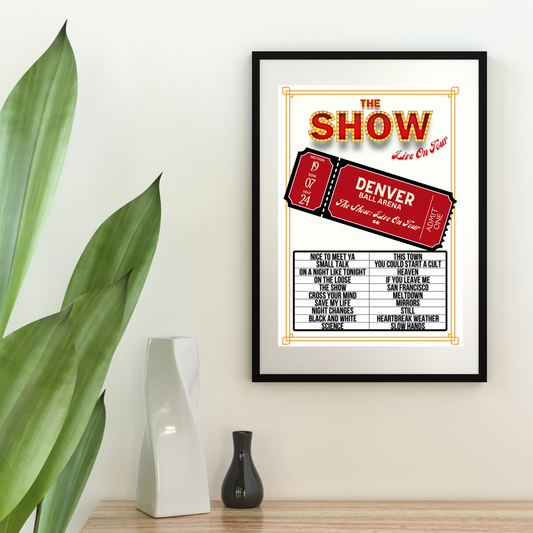 The Show Denver Setlist Poster | Print