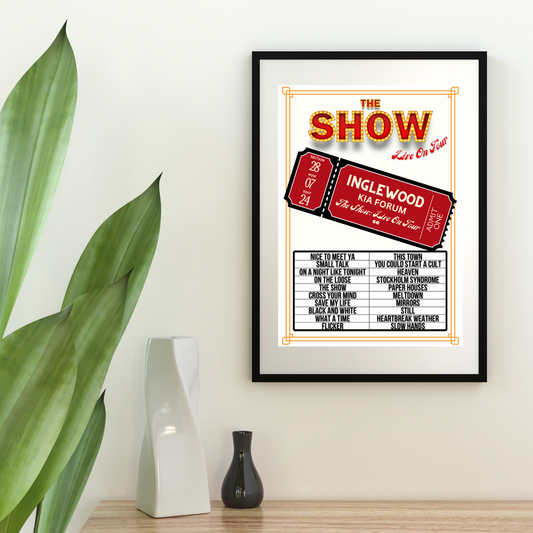 The Show Inglewood Night 2 Setlist Poster | Print