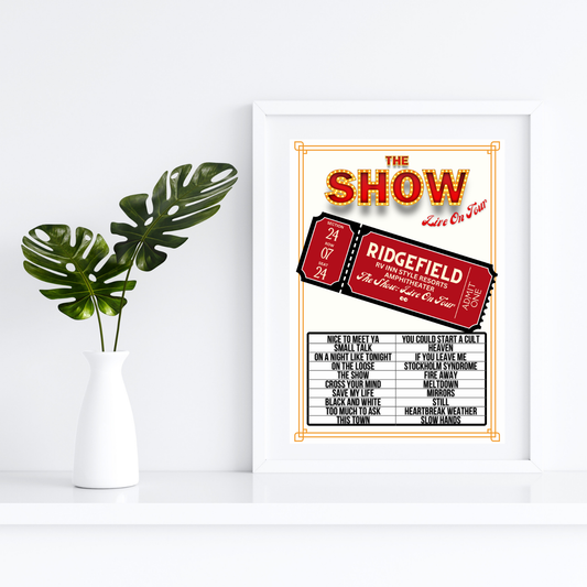 The Show Ridgefield Setlist Poster | Print