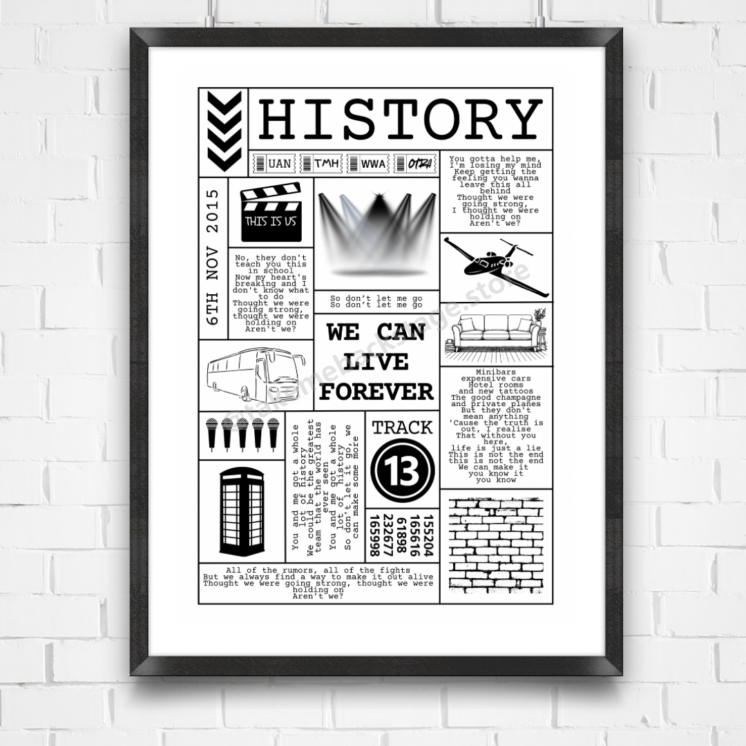 1D History Print I Poster | 3 sizes