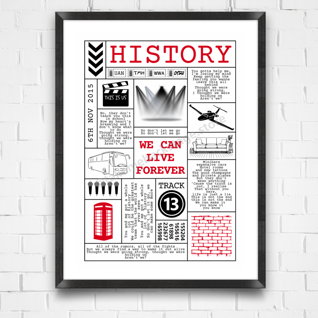 1D History Print I Poster | 3 sizes