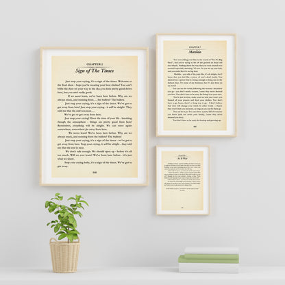Bookish Harry Lyric Prints  | Choose your track | 3 sizes