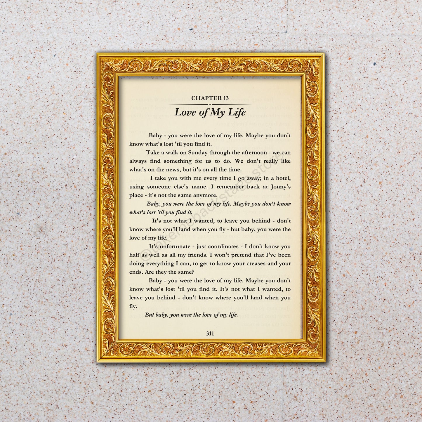 Bookish Harry Lyric Prints  | Choose your track | 3 sizes