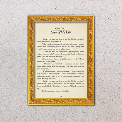 Bookish Harry Lyric Prints  | Choose your track | 3 sizes